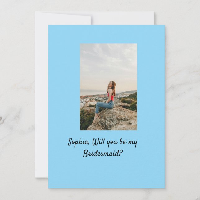 Convites Você será minha Dama de Honra foto elegante modern (Frente)