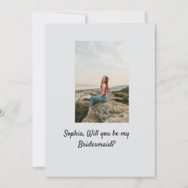 Convites Você será minha Dama de Honra foto elegante modern