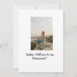 Convites Você será minha Dama de Honra foto elegante modern