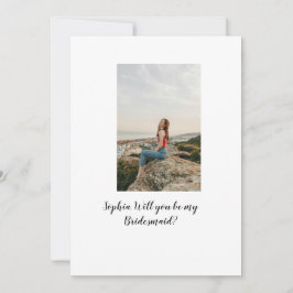 Convites Você será minha Dama de Honra foto elegante modern
