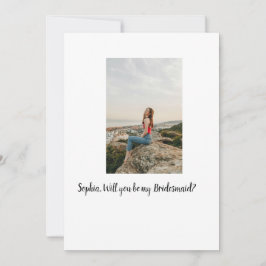 Convites Você será minha Dama de Honra foto elegante modern