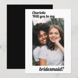 Convites Você Será Minha Dama de Honra Foto Personalizada