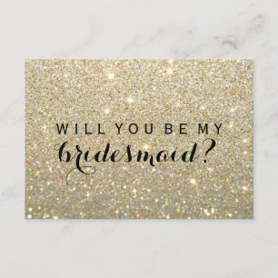 Convites Você será minha dama de honra - ouro fabuloso