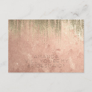 Convites Você será minha dama de honra que o cobre da chu