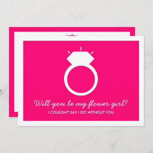 Convites Você Será Minha Flor? Placa Anel Rosa