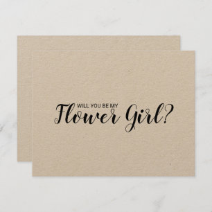 Convites Você Será Minha Flor? Rustic Kraft Paper
