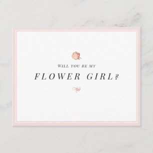 Convites Você será minha florista minimalista floral?