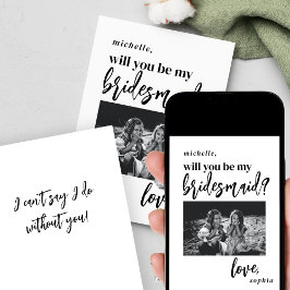 Convites Você será minha foto de proposta da dama de honra?