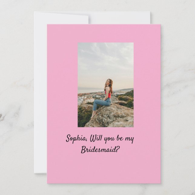 Convites Você será minha foto elegante de Bridesmaid modern (Frente)