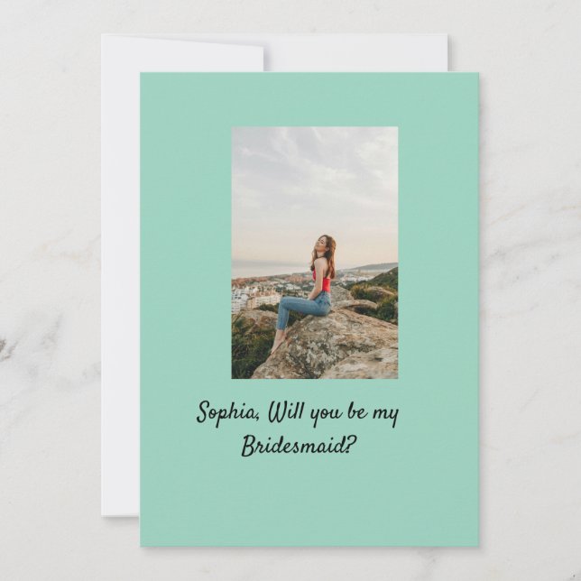 Convites Você será minha foto elegante de Bridesmaid modern (Frente)