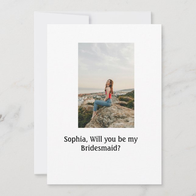 Convites Você será minha foto elegante de Bridesmaid modern (Frente)
