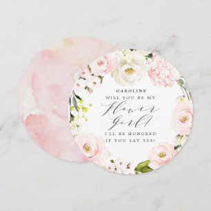 Convites Você será minha garota florista? Floral