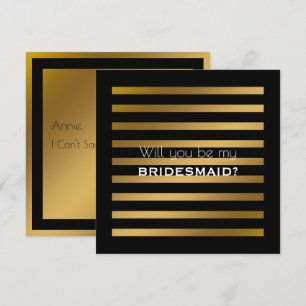 Convites Você Será Minha Garota Moderna Dourada