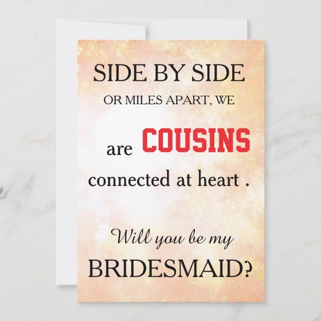 Convites Você será minha madrinha? (Frente)