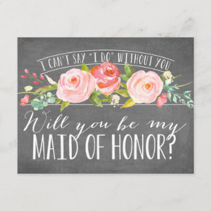 Convites Você Será Minha Madrinha de casamento Bridesmai