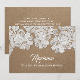 Convites Você será minha Madrinha de casamento? Flores de r