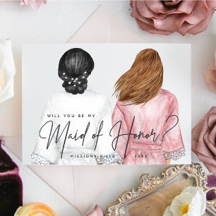 Convites Você será minha Madrinha de casamento? Meninas em