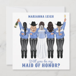 Convites Você Será Minha Madrinha de casamento? Meninas em 