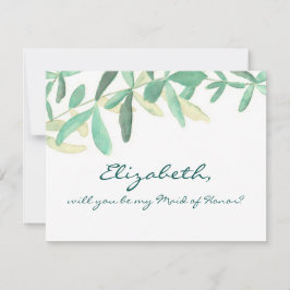 Convites Você será minha Madrinha de casamento moderna Botâ