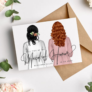 Convites Você Será Minha Madrinha de casamento? Raparigas