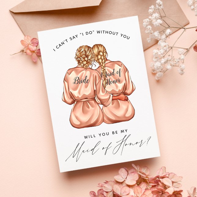 Convites Você Será Minha Madrinha de casamento? Raparigas E (Criador carregado)