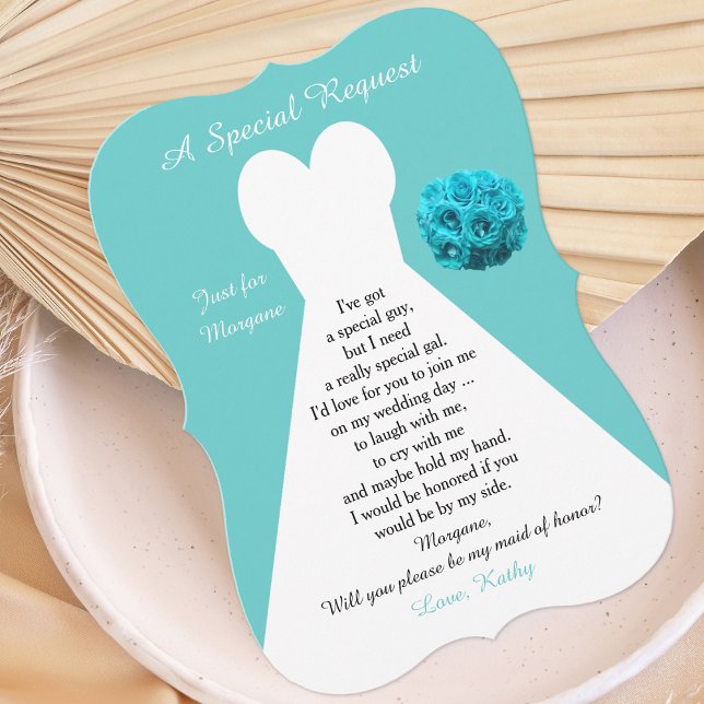 Convites Você será minha Madrinha de casamento vestida com  (Criador carregado)