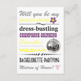 Convites "Você será minha mãe de honra?"