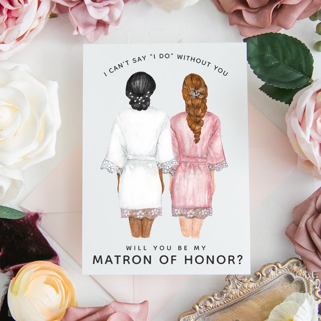Convites Você será minha mãe de honra? Raparigas em Robes I (Criador carregado)