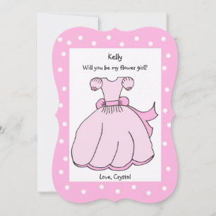 Convites Você Será Minha Menina De Flor, Rosa?