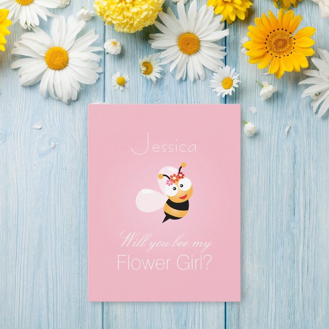 Convites Você Será Minha Menina de Flores Dama de Honra Div (Criador carregado)