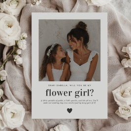 Convites Você Será Minha Menina de Flores Foto Proposta