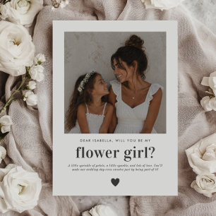 Convites Você Será Minha Menina de Flores Foto Proposta