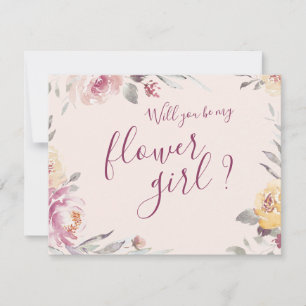 Convites Você será minha menina de flores Jardim romântico