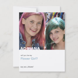 Convites Você Será Minha Menina Flor Foto Simples E Moderna