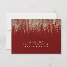 Convites Você Será Minha Ouro De Bridesmaid Red Kraft?