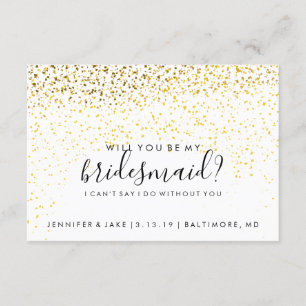 Convites Você Será Minha Placa De Bridesmaid - Confetti F