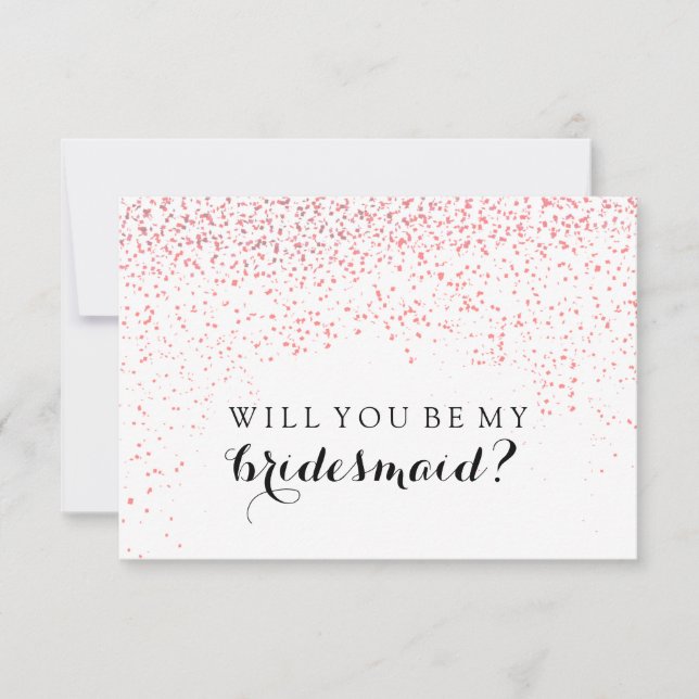 Convites Você Será Minha Placa De Bridesmaid - Confetti Fab (Frente)