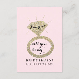 Convites Você Será Minha Placa De Bridesmaid - Glit Diamo