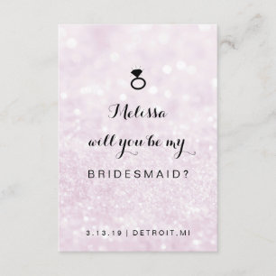 Convites Você Será Minha Placa De Bridesmaid - Glit Ring 
