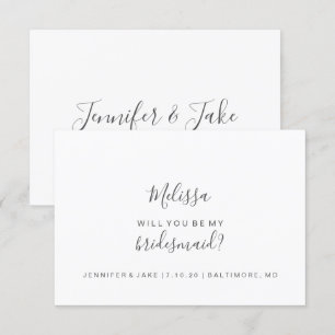 Convites Você Será Minha Placa De Bridesmaid - Script Sim