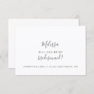Convites Você Será Minha Placa De Bridesmaid - Script Simpl