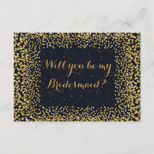 Convites Você Será Minha Porta-Cabra Dourada Confetti