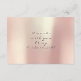 Convites Você Será Minha Porta-Cabras Dourada, Rosa Pêssego