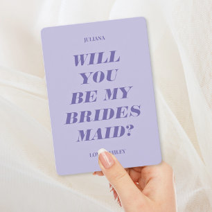 Convites Você Será Minha Porta-Voz? Lavanda de Texto Modern