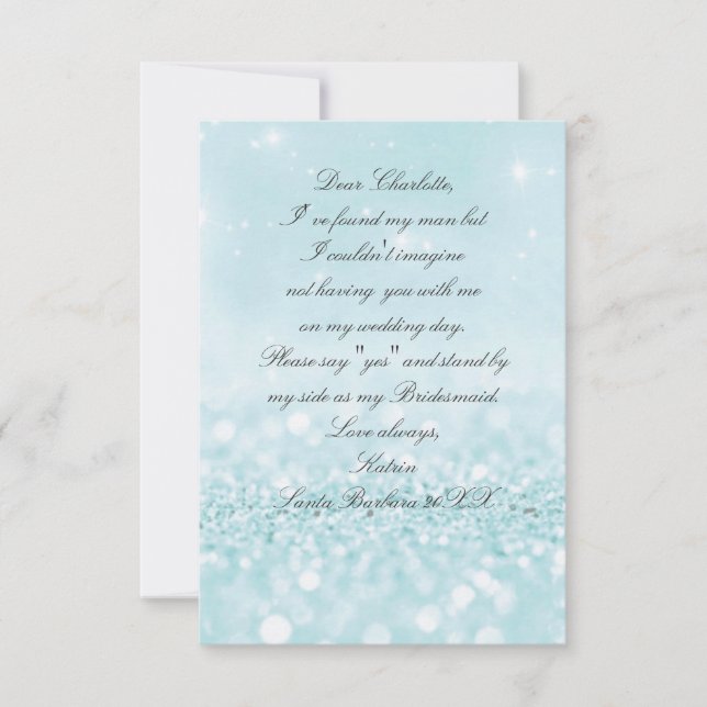 Convites Você Será Minha Porta-Voz? Pasto Azul-Luminoso (Frente)