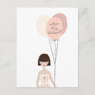 Convites Você Será Minha Porta-Voz? Placa Bridesmaid