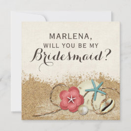 Convites Você Será Minha Porta-Voz? Sandy Beach Wedding