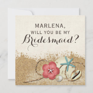 Convites Você Será Minha Porta-Voz? Sandy Beach Wedding