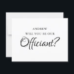 Convites Você Será Nosso Oficial? | Casado De Casamento Us<br><div class="desc">Cartão oficial de casamento personalizado com um fundo branco tradicional que pode ser mudado para qualquer cor,  e um modelo de "você será nosso oficial?" na frente com o texto "Love ADD NAME OF CASAIS" no verso.</div>