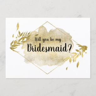 Convites Você Será O Meu Efeito Dourado Da Folha Da Bridesm